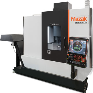 Mazak CV5-500 simultaneous 5-axis milling machine on the CNTL shop floor